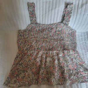 Old Navy XXL lightweight tank top flower pattern